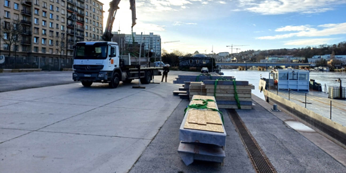 Retour d’expérience, acheminement par voie fluviale de matériel de construction